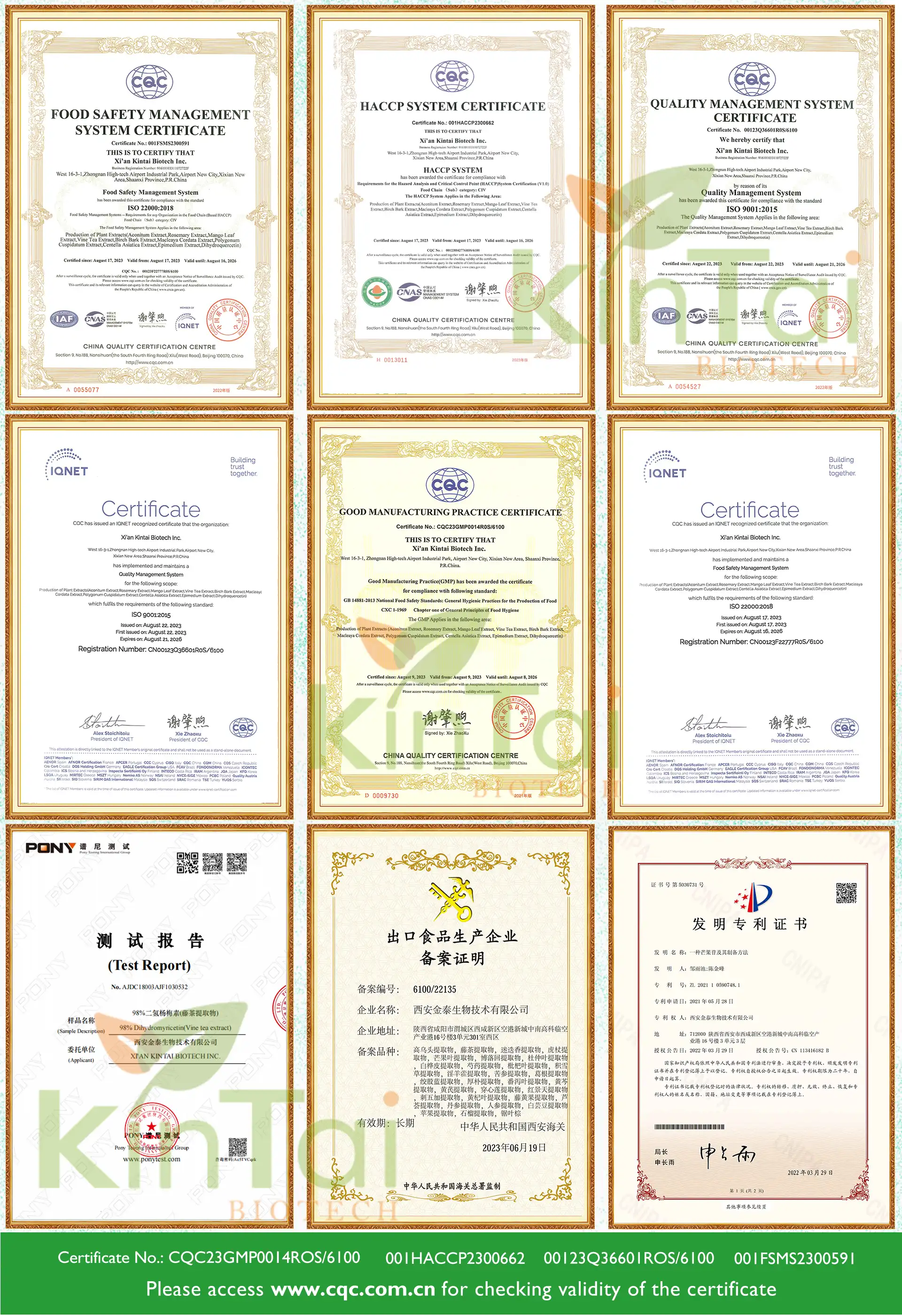 Our Certifications Our Certifications