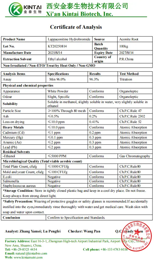 KINTAI High-quality Aconite Root Aconitum Kusnezoffii Extract KINTAI High-quality Aconite Root Aconitum Kusnezoffii Extract
