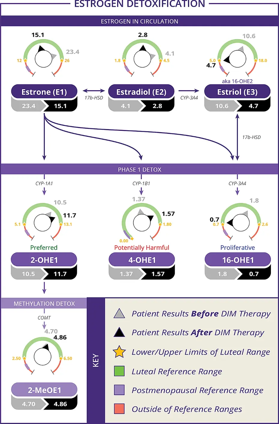 Modulating estrogen metabolism effect