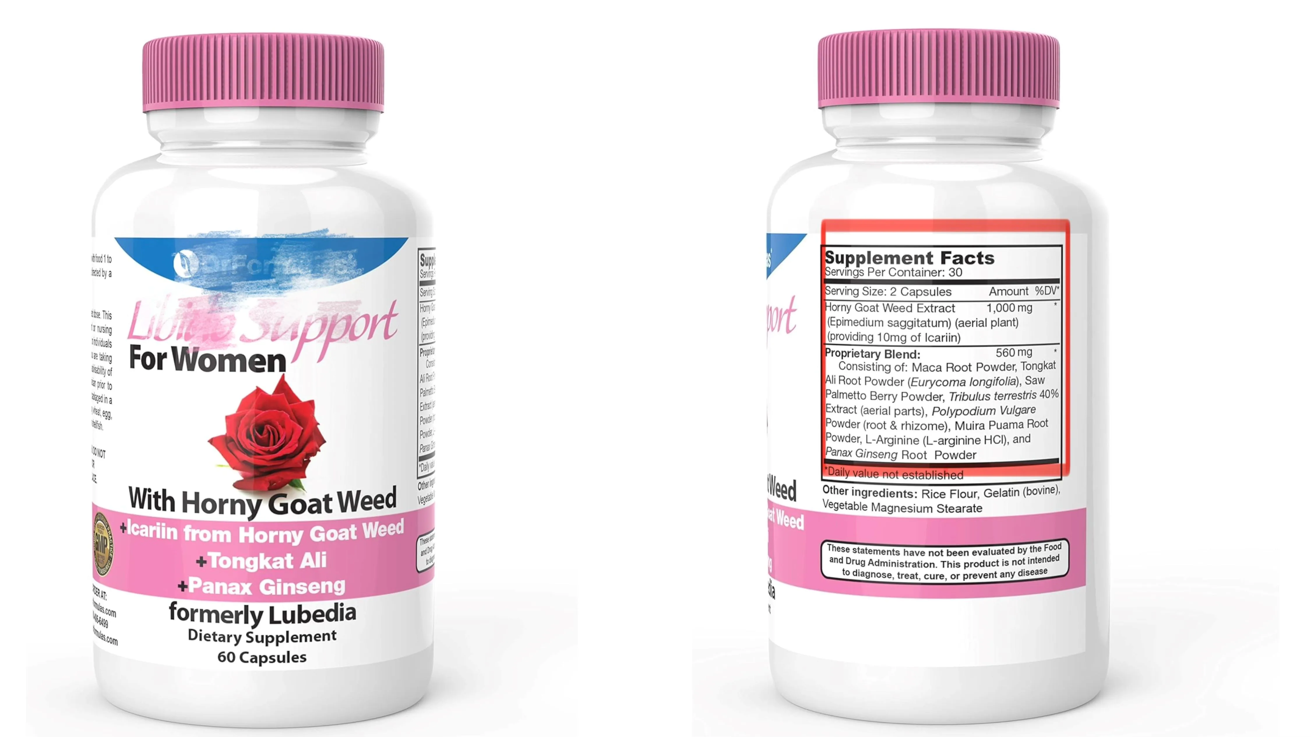 How is icariin used by DrFormulas for libido support?