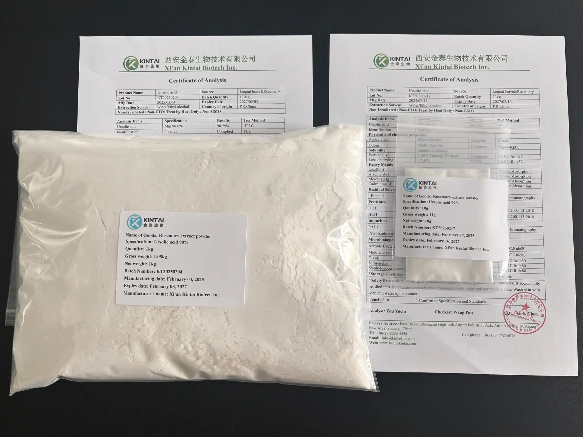 KINTAI‘s Ursolic Acid Powder