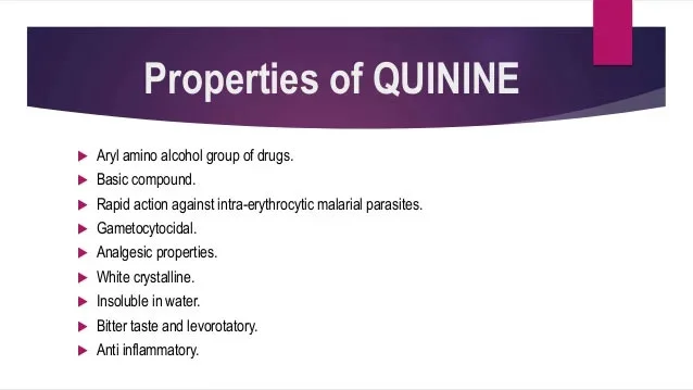 Pharmacological Actions of Quinine Powder Pharmacological Actions of Quinine Powder