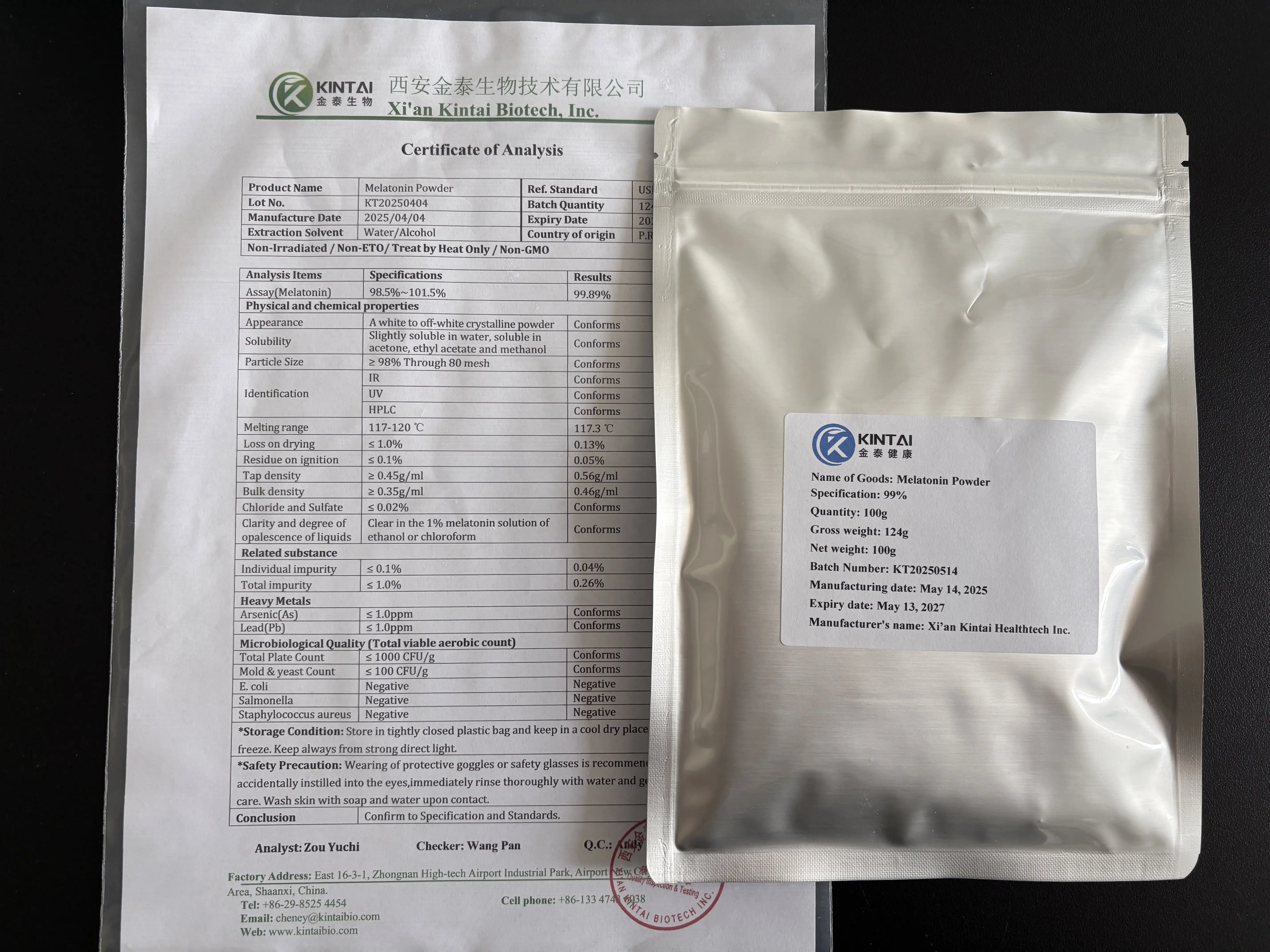 Melatonin powder