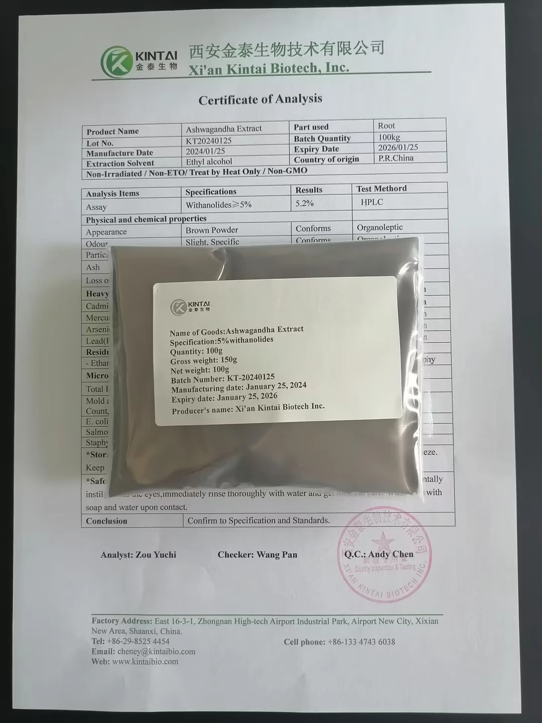 Ashwagandha Extract withanolides