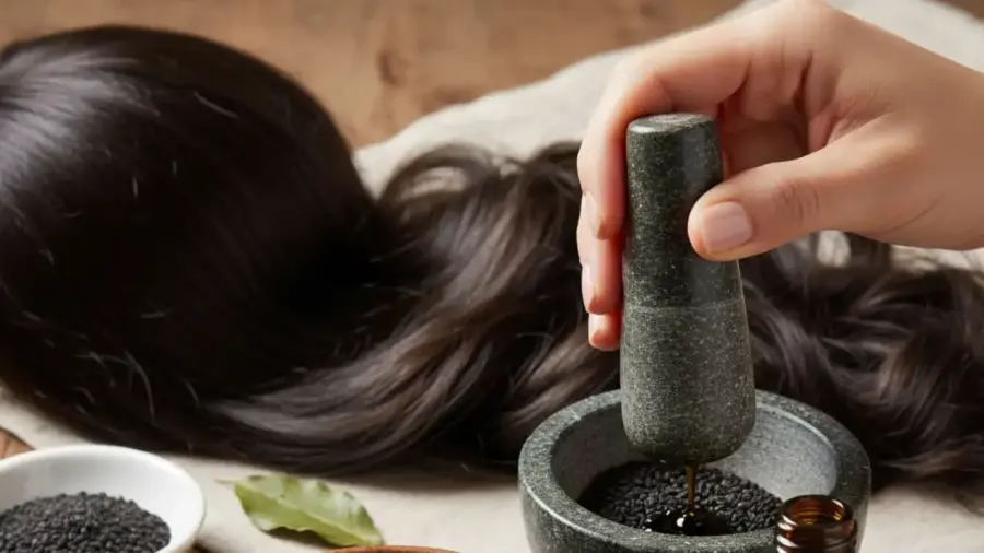 Black sesame extract for hair 
