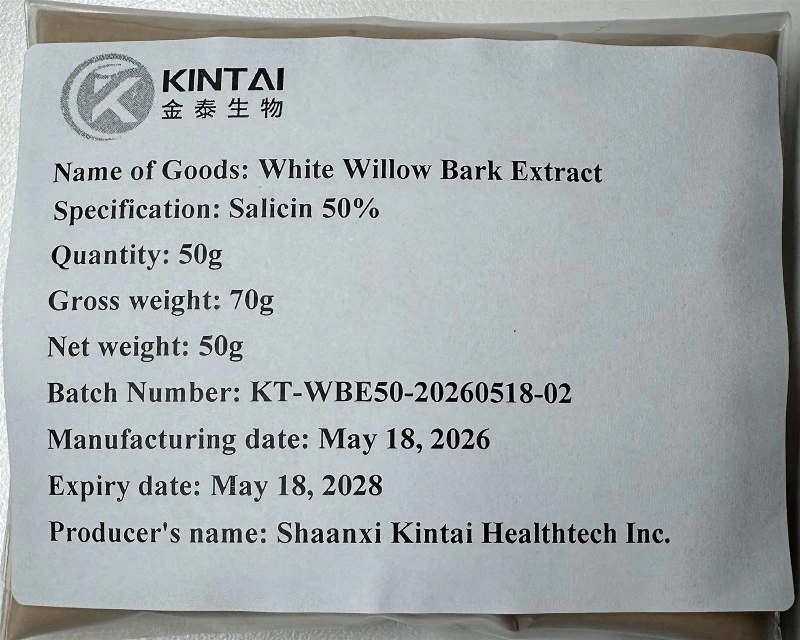 KINTAI White Willow Bark Extract 50 Salicin Inner Packaging KINTAI White Willow Bark Extract 50 Salicin Inner Packaging